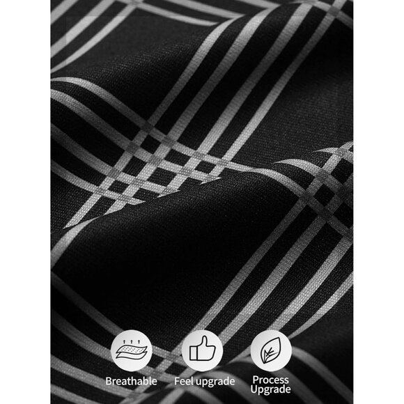 🆕 Men Black Slim Fit Pants Flat Front Stretch Skinny Tapered Casual Trousers - Picture 6 of 6